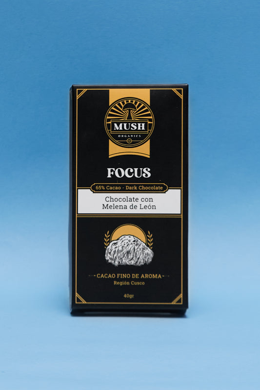 Chocolate MUSH NATURALS 65% Cacao 7.5% Melena de León