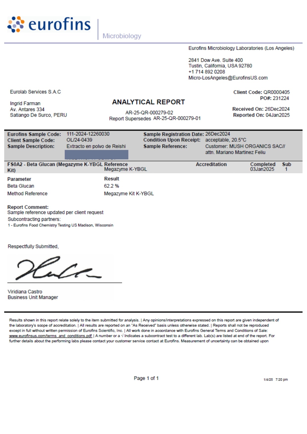 LONGEVITY - Extracto de Reishi en cápsulas